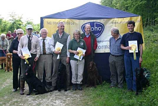 Chris Hewison with Casblaidd Little Linnet (sp puppy). Garry Ellison with Astravia Saffrons Spirit at Ollerset (Novice). Richard Hewison with Casblaidd Hazy Daisy (Novice). Caroline Hewison with Harvest Moon of Casblaidd (Open)